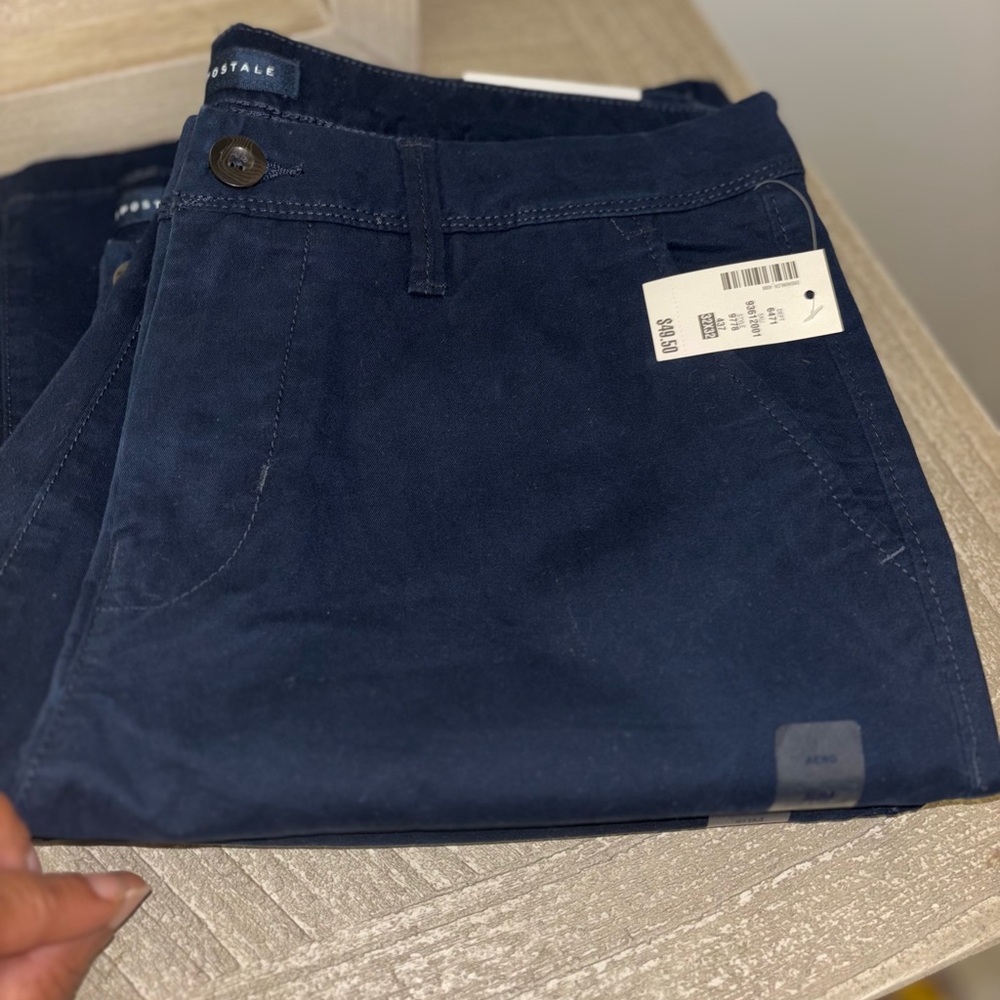 Aero Slim Straight Navy Pants